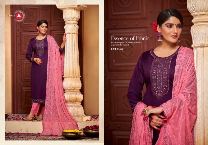 Triple Aaa Noopur Sequance Work Pure Jam Cotton Dress Material
